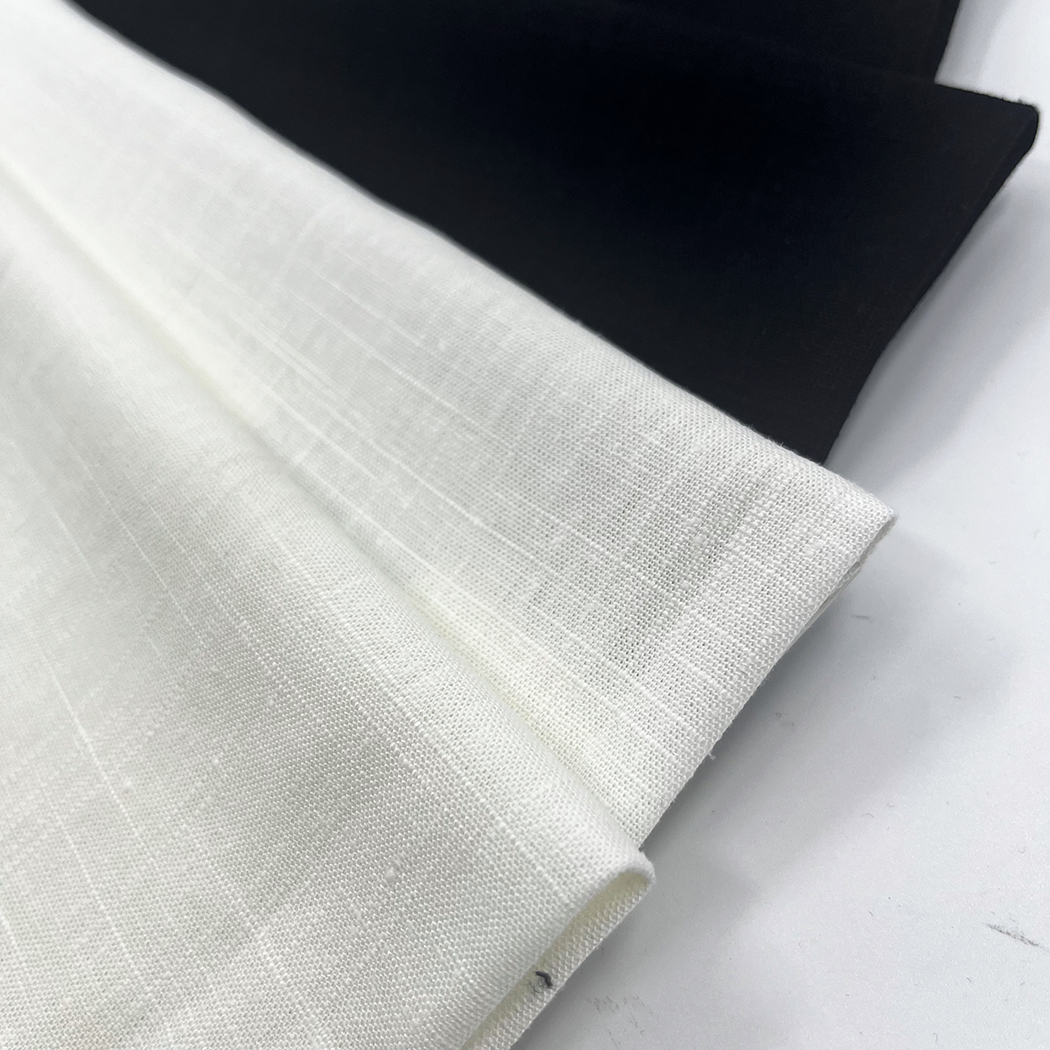 Youteng Textile Lin Mélange Série 12S Rayonne Lin Tissu Bambou Rayure Style