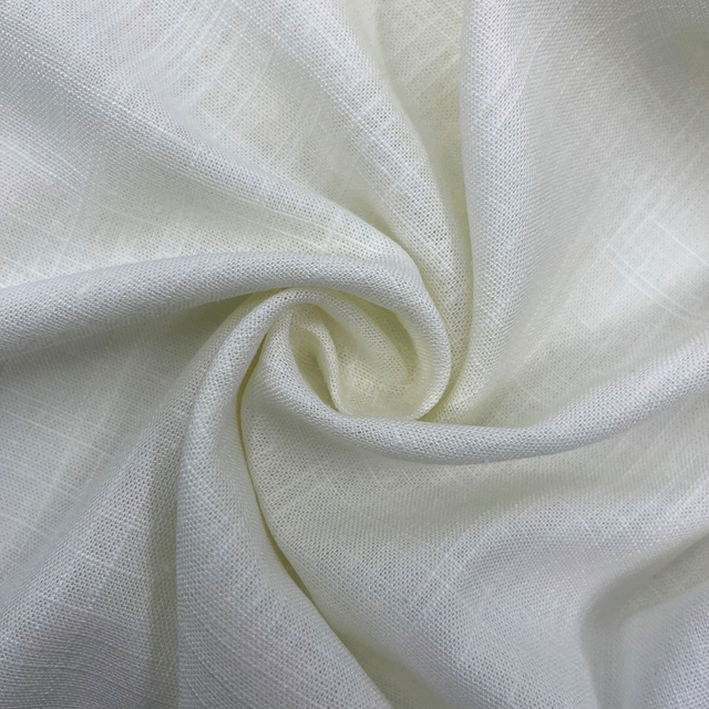 Youteng Textile Lin Mélange Série 12S Rayonne Lin Tissu Bambou Rayure Style